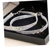 Beaupretty 3piezas Collar De Gargantilla De Gemas De Imitación Cadena De Collar Joyería Para Mujeres Para