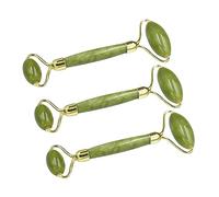 Beaupretty 3piezas De Jade Autentico Para Cuidado Piel Herramienta De Masaje Facial Masajeador De Rodillos Para Empujar El Rostro Para Rutina De Belleza Diaria