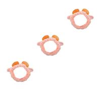 Beaupretty 3piezas Diadema De Limpieza Facial Elástica Para Mujer y Ligera y De Maquillaje Diseño De Orejas De Color Rosa