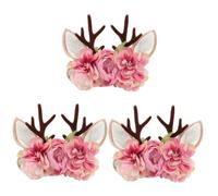 Beaupretty 3piezas Diadema Floral Para Accesorio Infantil De Cabello De Cumpleaños y De Material y