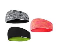 Beaupretty 3piezas Diademas Deportivas Para Bandas De Sudor Elásticas Absorbentes y Transpirables Para Yoga Fitness y Correr Naranja Gris