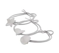 Beaupretty 3piezas Lazos Elásticos Cabello Minimalistas Diseños De Estrellas Redondas y Corazones Suaves Cabelludo Para Casero Aire