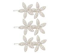 Beaupretty 3piezas Pinzas Pelo Perlas Horquillas Accesorios De Moda Sujetan El Cabello