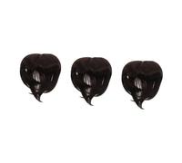 Beaupretty 3piezas Toppers De Cabello Sintético Para Mujeres Peluca Natural De Clip Para Cabello Fino Pelucas Invisibles Para Ocasiones Diarias Color Castaño Oscuro