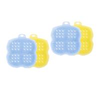 Beaupretty 4 Cepillos De Silicona Para Fregar Esponja De Baño Para Niños Exfoliante Corporal Para Hombres Depurador De Pelo De Silicona Esponja De Lufa Masajeador De Cuero Cabelludo