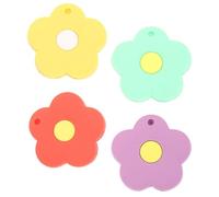 Beaupretty 4 Fundas para Llaves de Silicona Forma de Flor, Ligeras y Portátiles, Cubiertas Kawaii para Llaves de Casa, Ideales para Navidad y Otras Festividades