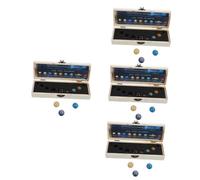 Beaupretty 4 Juegos De Solar De Cristal Colección De Planetas Minerales Y Cristales Nueve Planetas Decoración Piedras Minerales Muestra De Cristal Herramienta De Enseñanza Planetas