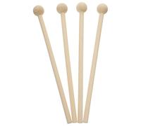 Beaupretty 4 Mazos Diseño Bien Elaborado de Percusión de Madera para Instrumentos Auxiliares Punta de Bola y Desarrollo de Habilidades para Enseñanza Musical