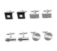 Beaupretty 4 pares Gemelos Clásicos para Camisas de Hombre Set Cufflinks para Trajes para y Hombres Vestidos