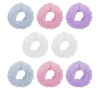 Beaupretty 4 pares Muñequeras de Microfibra para Lavado Facial y Spa Casa Absorbentes y Elásticas para Mujer y Niña Portátil y Fácil de Lavar para Cuidado Facial y Ejercicio