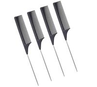 Beaupretty 4 Peines Para El Cuidado Del Cabello Accesorios De Peluquería Cepillo Para Cardar Para Mujer Peine De Metal Fibra De Carbono