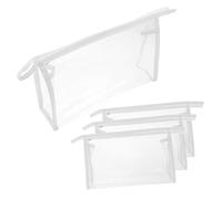 Beaupretty 4 Piezas Bolsa de Viaje Cosmética Neceser Organizador de Maquillaje Transparente Bolsa de Aseo y Skincare para y Almacenamiento