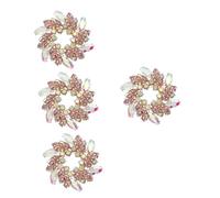 Beaupretty 4 Piezas broche de ramillete broche de floral novio boda dama de honor revelar ramo broches para damas broche de novia Pin de broche de broche de fiesta aleación