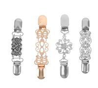 Beaupretty 4 piezas Broches Bisutería Clips de Suéter Retro de Aleación Duradera para Chal Bufanda y Cárdigan Conjunto de Elegante Europeo