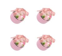 Beaupretty 4 Piezas Caja de Jabón de Flores Rosa, Obsequio Elegante para | Aroma Duradero y Suave, Estilo Romántico Creativo, Adecuado para Baño y Salón, Navidad San Valentín Madre