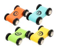 Beaupretty 4 Piezas Coches Pequeños de Madera Decorativos de Coche de Color Interactivo para Juguete Educativo y de para Fiestas Infantiles y Desarrollo Temprano