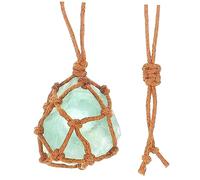 Beaupretty 4 Piezas Colgante de fluorita pequeño Elegante Brillar nombre amatista accesorios fiesta complementos fiesta colgante de piedra artesanal collar de piedra artesanal Cuerda trenzada