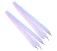 Beaupretty 4 Piezas Cordones de Organza Anchos Cintas Planas de Hilo de para Zapatillas de Mujer Cordones de Moda Degradados y Resistentes para Calzado Deportivo y Casual