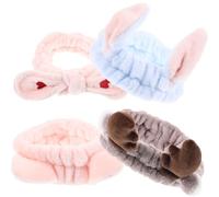 Beaupretty 4 Piezas diadema de asta diadema de burbujas venda diadema flash banda de pelo de maquillaje mascota hair band diadema de maquillaje banda para el cabello con orejas de gato paño