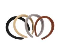 Beaupretty 4 piezas Diademas Anchas Retro para Mujer Neutros Negro Gris Accesorios Versátiles para Diaria y Ocasiones Especiales