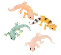 Beaupretty 4 Piezas Figuras de Lagarto de Plástico Realista de Juguetes de Reptiles para Decoración y Enseñanza Temprana Educativos Seguros con Bordes Suaves