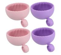 Beaupretty 4 Piezas Lavadora De Brochas De Maquillaje Limpiador De Cepillos Limpiador De Herramientas De Maquillaje Recipiente De Limpieza De Cepillos De Maquillaje Gel De Sílice