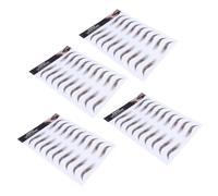 Beaupretty 4 Piezas Pegatinas para Cejas 6d Efecto de Pelo, Reutilizables y Resistentes al Agua, Papel de Transferencia para Cejas Marrón Forma Curvada y Contorno Delicado para Mujer