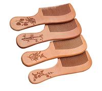Beaupretty 4 Piezas Peines Tallado Cuidado Salud Exquisitos Peines de Barbero Raspadores para Peinar el Pelo para Masaje Delicado y Uso Peluquería