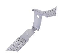 Beaupretty 4 piezas Pulsera Reloj Acero Inoxidable Enlace Sólido Extremo Recto con Barras Muelle Plata Resistente Cierre Cómodo Diario