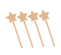Beaupretty 4 Piezas Varitas de Madera para Manualidades Varitas de Hada sin Pintar con Estrella para Diy Creativas Acabado Juego para Fiestas y Desarrollo Creativo