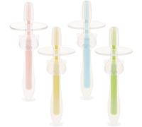 Beaupretty 4 Uds. Cepillo De Dientes De Silicona Para Bebés Cepillo De Dientes De Entrenamiento Infantil Con Base De Succión Para Bebés Niños Pequeños Regalo De Cumpleaños Para Niños