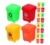 Beaupretty 40piezas Cubos De Basura Pequeños Mini Contenedores De Reciclaje para Casa De Muñecas Juguetes De rol Accesorios De Juguete para Camión De Basura