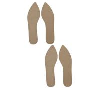 Beaupretty 4pares of Cow Leather Insoles for Pointed Shoes Breathable and Anti-sweat Design for High Heels Lightweight and Comfortable Daily Use