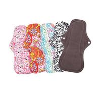 Beaupretty 4piezas Almohadillas Menstruales Reutilizables y Lavables Con Bolsa De Almacenamiento Compresas Sanitarias Cómodas Para y