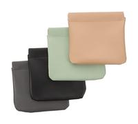 Beaupretty 4piezas Bolsa de Cosméticos Flexible Neceser de Bolsillo para Mujer Minibolsa de Cosméticos sin Cremallera Cierre Presión para Viaje o Maquillaje Diario