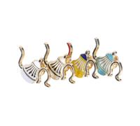 Beaupretty 4piezas Broche De Cafetera Metálico Broche De Utensilio De Café Forma De Tetera De Goteo Accesorio De Vestir Para Solapa De Color