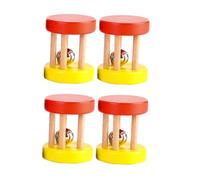 Beaupretty 4piezas Campana De Mano De Madera Sonajero De Mano Para Bebés Juguete Educativo Para Pequeños Colores Aleatorios