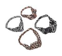 Beaupretty 4piezas Diademas Elásticas Yoga Decorativas Para Lavado Facial Maquillaje Para