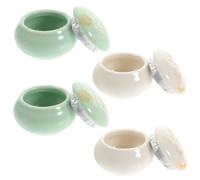 Beaupretty 4piezas Frascos Cerámicos Exquisitos para Labial Recipientes Cerámicos para Maquillaje