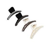 Beaupretty 4piezas Horquilla De Perla Pinzas Cabello Perlas Pinzas Para Coleta Para Niñas y Mujeres Para Cabello Trenzado