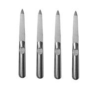 Beaupretty 4piezas Limas De Uñas Inoxidable De Unidades Herramientas Para Manicura Láminas Resistentes Al Desgaste