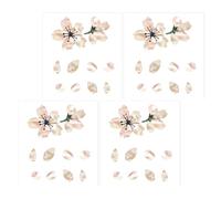 Beaupretty 4piezas Pegatinas Decorativas de Guitarra Diseño Flor Sakura Protector de Púas para Acústica Eléctrica Ukelele bajo Incrustaciones Diapasón