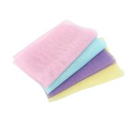Beaupretty 4piezas Toalla de Baño de Malla Exfoliante Toallas Largas Africanas para Ducha Limpieza Profunda de Espalda Paño de Malla para Lavarse y Cuidar la Piel Cuerpo