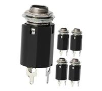 Beaupretty 5 Conectores de Salida para Guitarra Eléctrica de Metal y Plástico, Repuesto Duradero Tamaño 3.80X1.50X1.50 CM, Adecuado para Guardar en Bolsa o Cajón