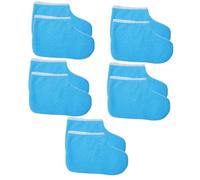 Beaupretty 5 Pares Sacos de algodón encerado Fundas de tela para pies Fundas de pies de tela suave cera parafina bolsas de cera de parafina máscara de pie de cera de parafina importante botas