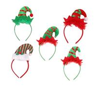 Beaupretty 5 Piezas Accesorios Divertidos Cabello Diademas Adornos Navideños Cabello Aros Navideños para Fiestas Navideñas