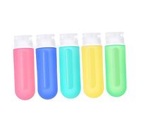 Beaupretty 5 Piezas juego de botellas moderno botella exprimible con boquilla su botella reutilizable travel bottles Contenedor portátil botella líquida Cuerpo de la botella: silicona Navy