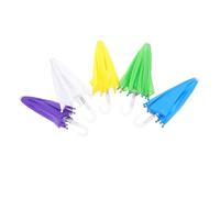 Beaupretty 5 Piezas Miniatura de Sombrilla Decorativa para Casa de Muñecas Amarillo Azul Verde Blanco Accesorios para Decoración de Miniaturas y Fotografía de Juguetes