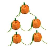 Beaupretty 5 Piezas tratar bolsas de halloween Bolsas de calabaza bolsas de bocadillos de halloween bolsa de golosinas de Recuerdos de fiesta suministros de franela