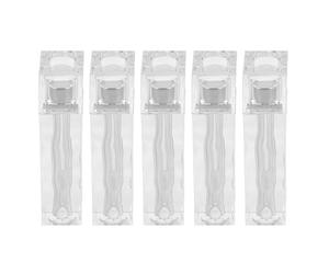 Beaupretty 5 Piezas Tubo de Brillo Labial Vacío con Diseño de Cubo de Hielo Cristalino y Ondas Sofisticadas, Material As Resistente Que Previene Fugas, Adecuado para Muestras y Transporte